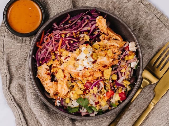 Chipotle Chicken Burrito Salad - Protein Bowl