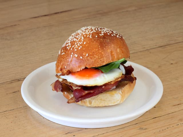 Bacon Chili Jam, Egg Salad Mini Brioche