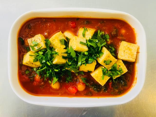 Tofu, Chickpea and Kale Shakshuka