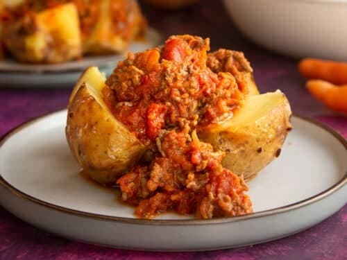 House Baked Potato with Beef Bolognese