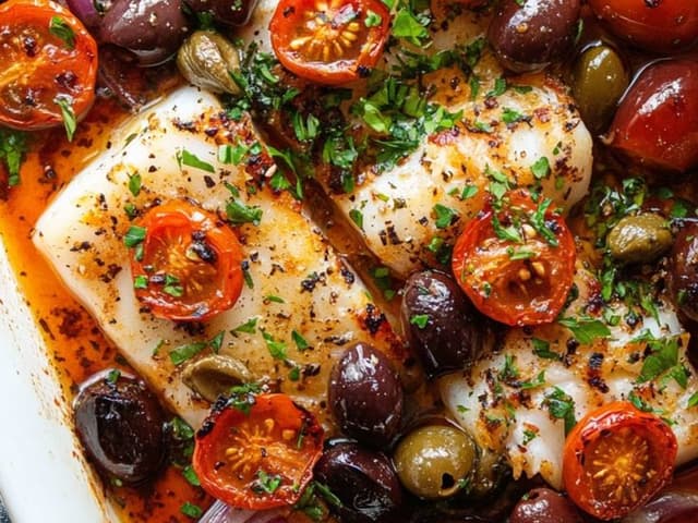 MEDITERRANEAN BAKED BASA