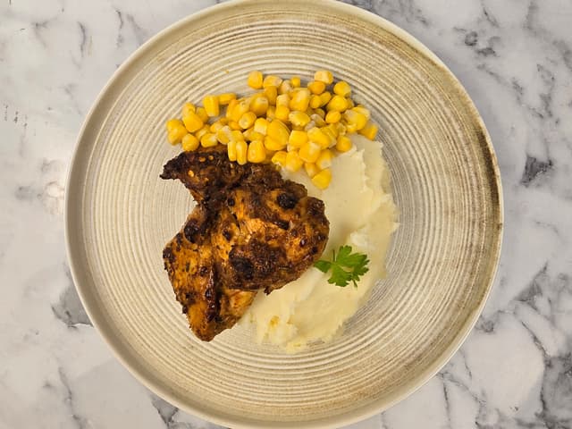 Portuguese Chicken with Mash & Corn