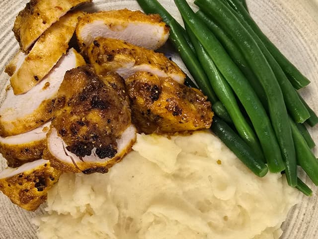 Moroccan Spiced Chicken, Mash & Greens