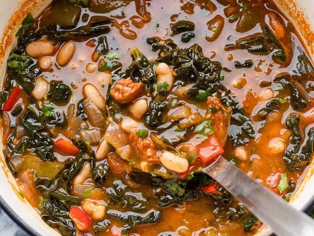 FROZEN Spanish Chorizo, Kale, and White Bean Soup