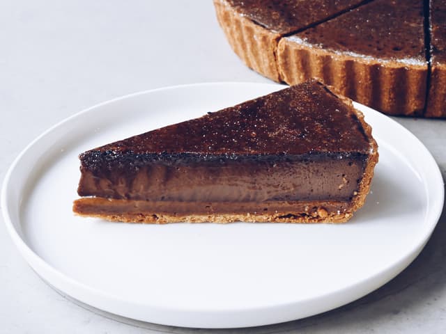 Chocolate Orange Brulée Tart (Slice)
