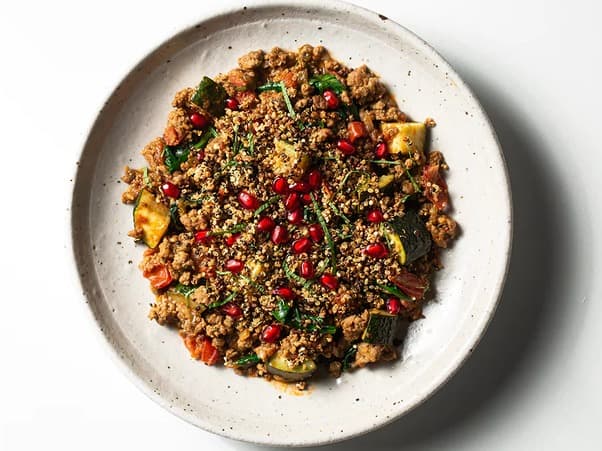 Middle Eastern Lamb, Pomegranate Crumble