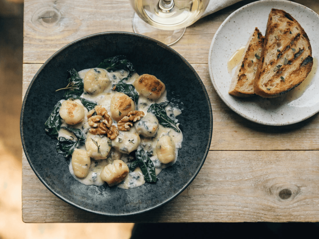 Gnocchi with Blue Cheese & silverbeet