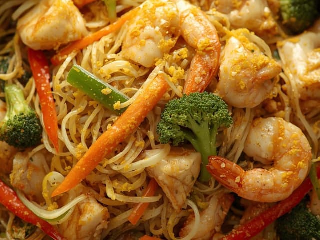 Chicken & Prawn Singapore Noodles