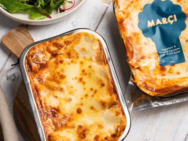 Eggplant and Ricotta Lasagne with Basil Sugo