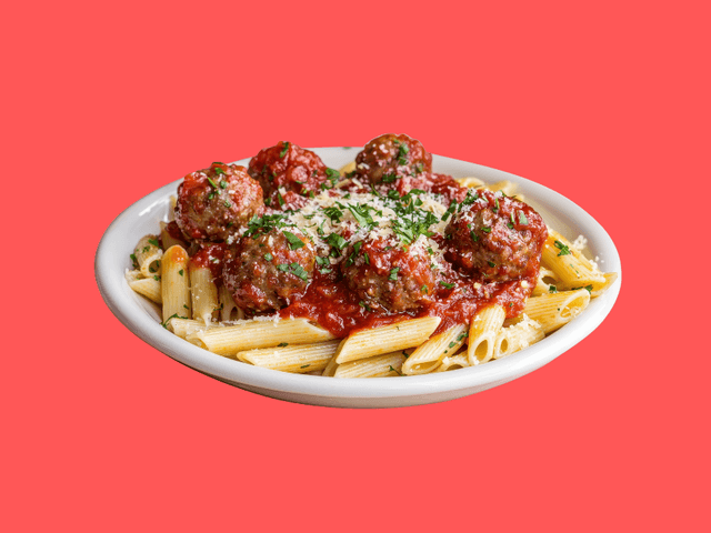 Meatballs in Napoli Sauce with Penne