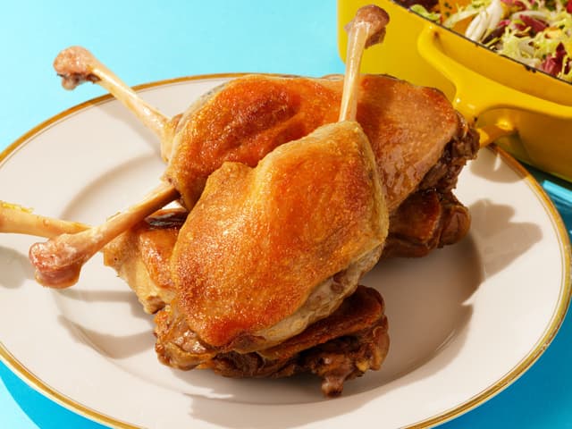 Duck confit with star anise and orange spiced jus