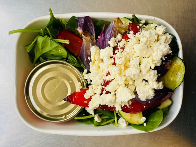 Roasted Vegetable Salmon Salad