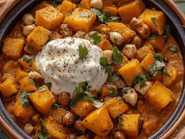 FROZEN Moroccan Roasted Pumpkin Tagine with Chickpeas and Coriander