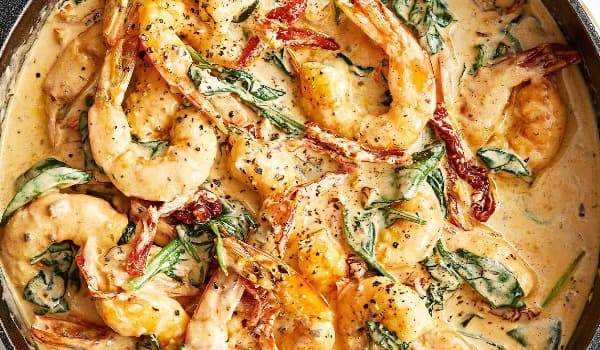 Creamy Tuscan Garlic Prawns