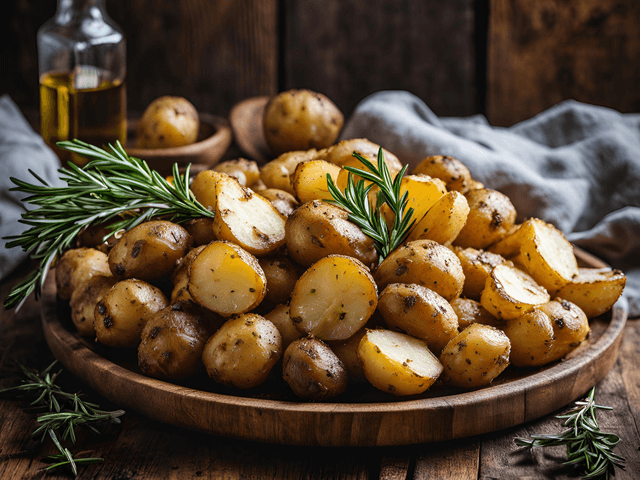Roasted Chat Potatoes w/ Rosemary