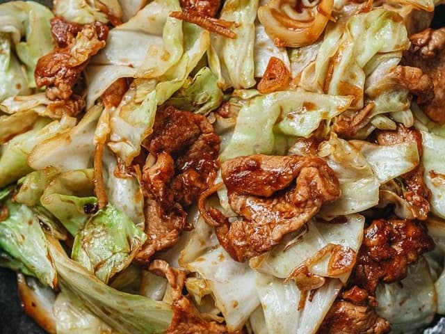 PORK + CABBAGE STIR FRY