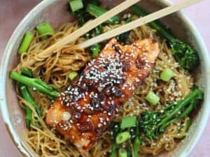 Teriyaki Salmon Noodles (Gluten Free)