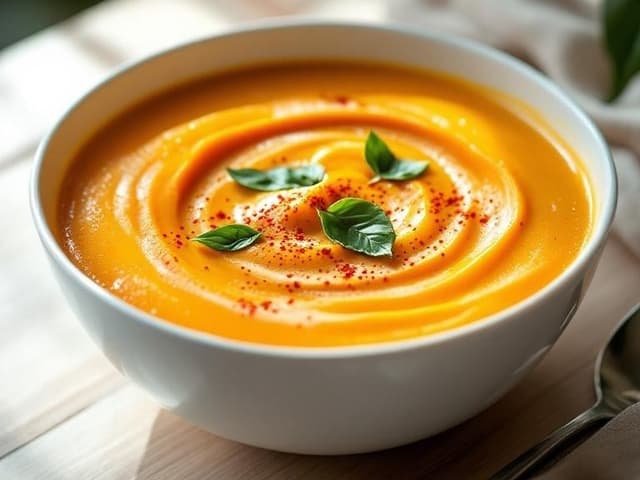 Roasted Pumpkin & Sweet Potato Soup