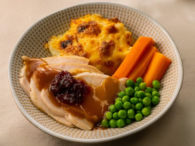 Roast Turkey with Potato Bake