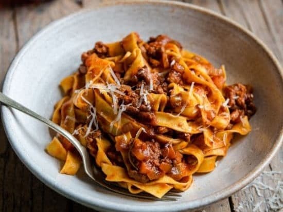 Beef Ragu with Fettuccini Pasta
