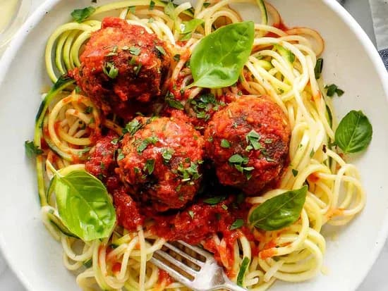 Beef Meatballs with Vegetable Pasta