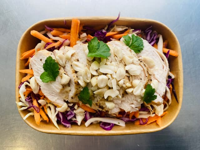 Peanut, Ginger and Sesame Chicken Salad