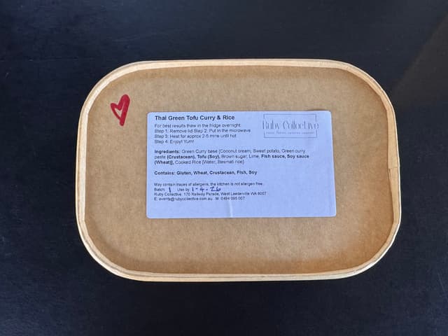 Thai Green Tofu Curry & Rice