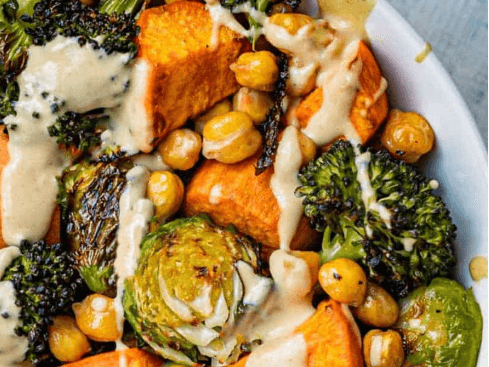 Roasted Chickpea & Tuscan Veggie Bowl