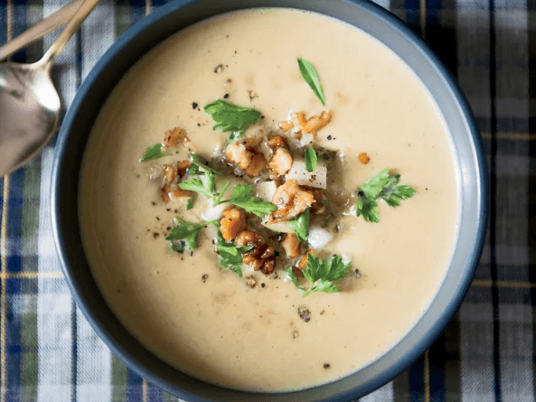 Parsnip, Potato, Pear & Bleu d'Affinois Soup