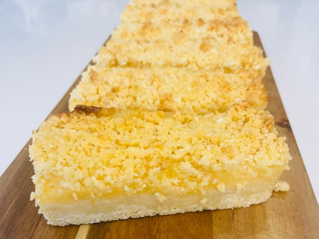 Lemon and Coconut Streusel Slice
