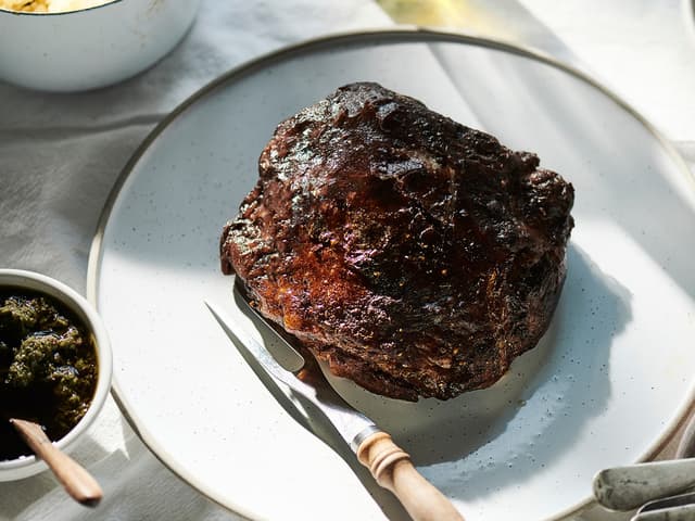 Slow-Cooked Shoulder of Lamb (Bone In), Lemon, Garlic & Rosemary