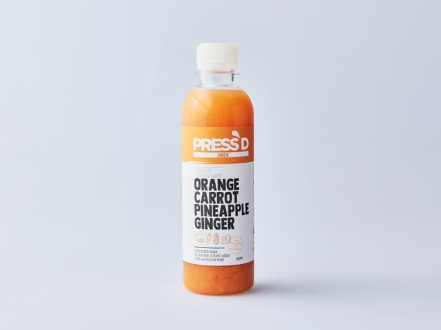 Press'd Orange, Carrot, Pineapple & Ginger Juice