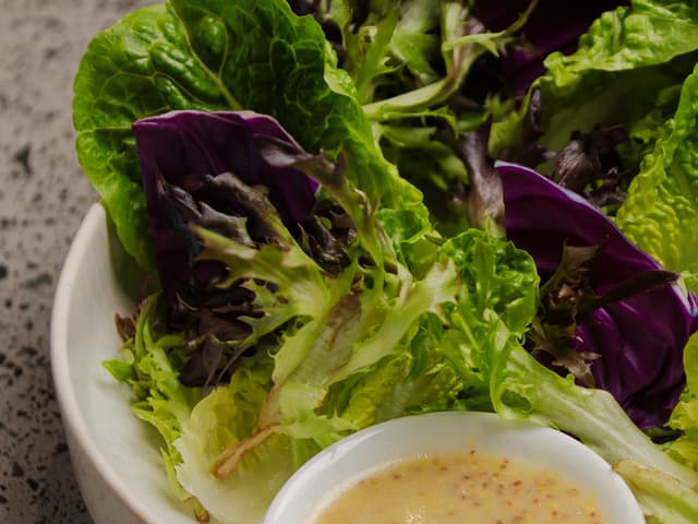 Frizee, Cos, Radicchio Salad w Honey, Mustard Vinaigrette