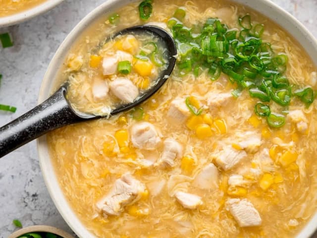 CHICKEN + SWEET CORN SOUP