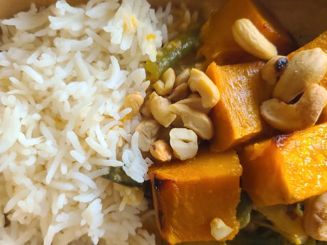 Thai Red Pumpkin & Pineapple Curry w Basmati Rice