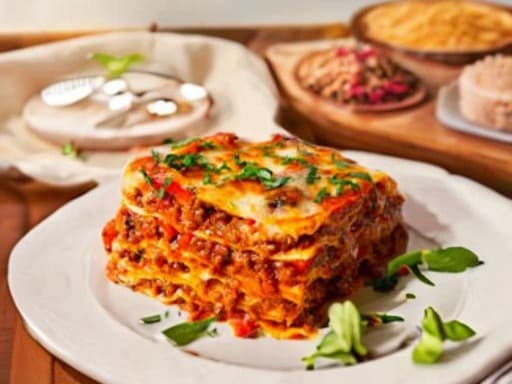 Beef & Ricotta Lasagna with Vegetables