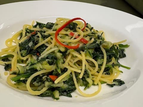 Super Greens (G/F) Spaghetti w/Miso & Chilli