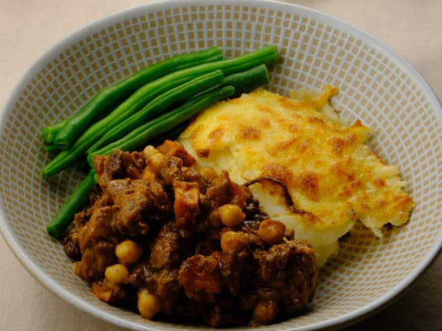 Tender Braised Lamb with Potato Bake