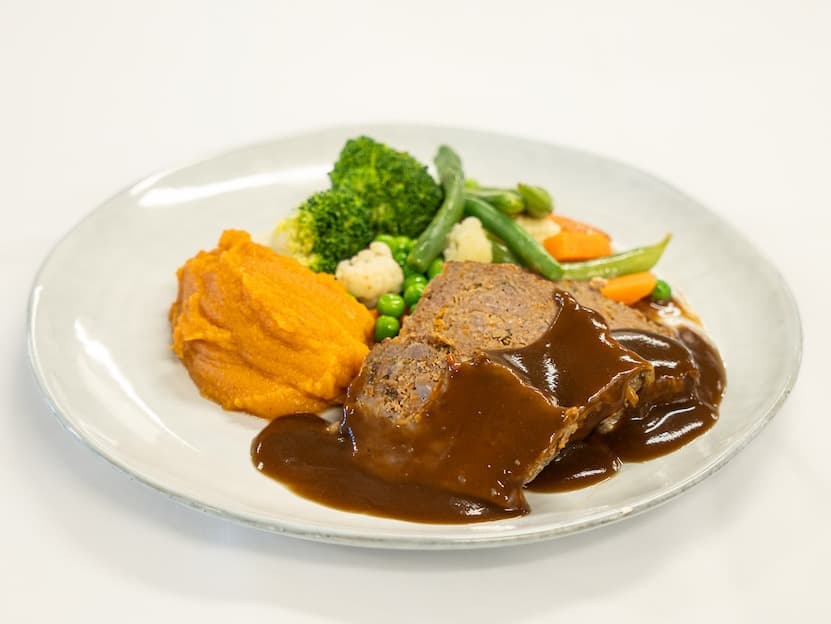 Glazed meatloaf vegetable, sweet potato