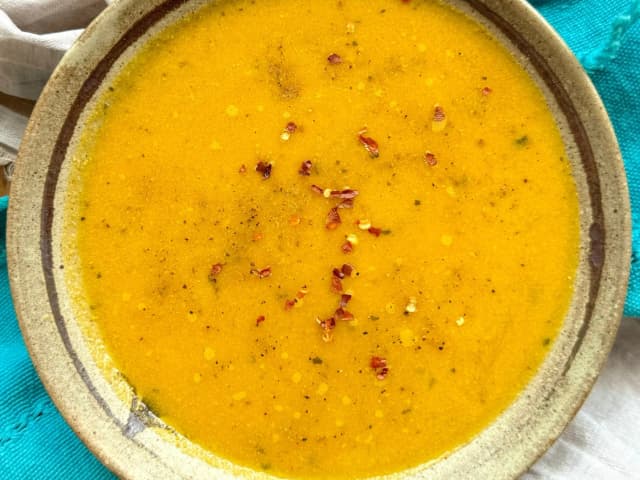 Malaysian Spiced Pumpkin & Chickpea Soup (GF) (VG)