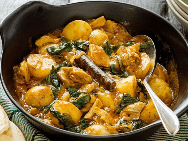 South Indian Coconut Chicken and Potato Curry