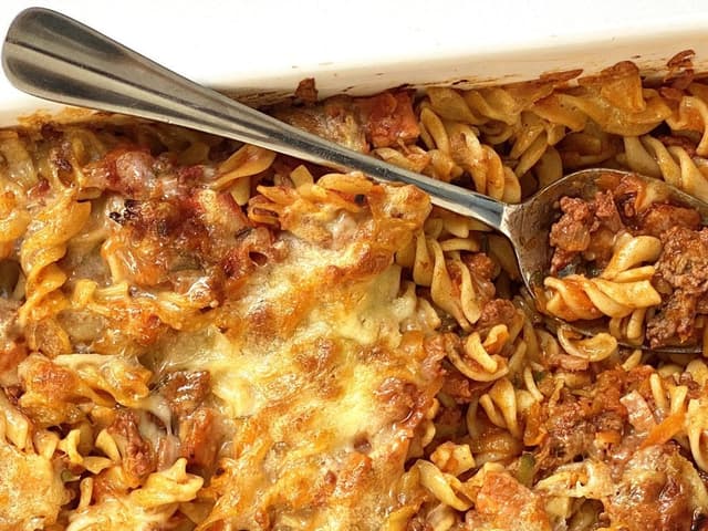 Savory Beef Mince Pasta Bake