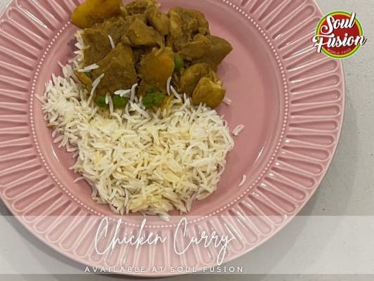 Mild Chicken Curry with Rice & Veg