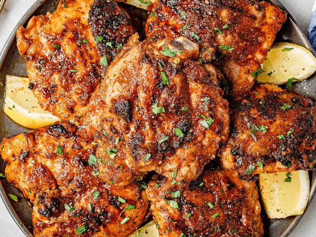 Grilled chicken with Ras el Hanout, coucous, Roasted Sweet Potato