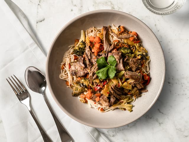 Beef & Black Bean, Rice Noodles FROZEN