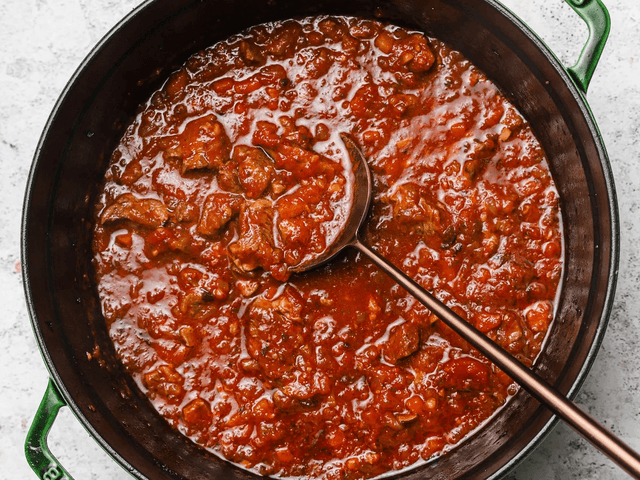 Lamb Ragu with Roast Garlic Potatoes