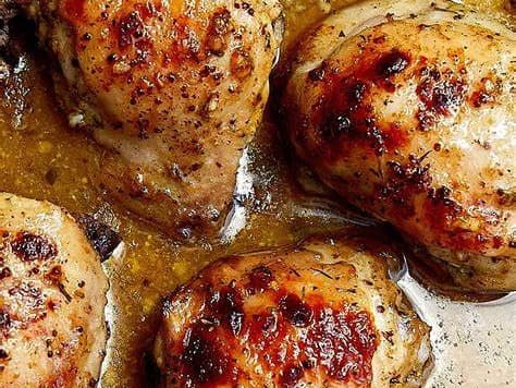 Baked Honey Mustard Chicken Thighs