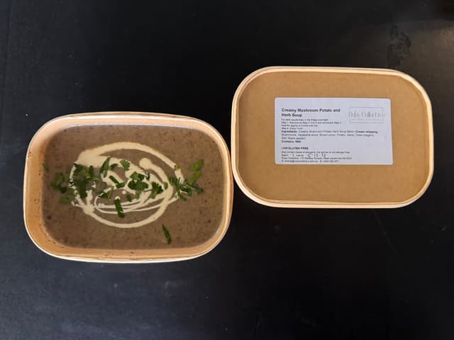 Creamy Mushroom Potato and Herb Soup