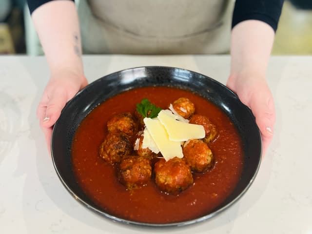pork veal and parmesan meatballs