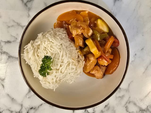 Sweet & Sour Chicken with Basmati Rice
